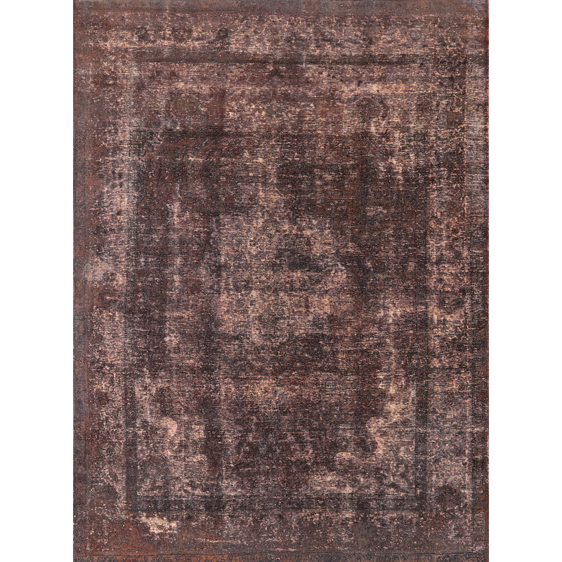 Tapis oriental brun foncé Rhythm, Rond 6 pi