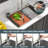 33" L x 22" W Drop-in Workstation Waterfall Kitchen Sink 16 Gauge Stainless Steel Sink-98250473