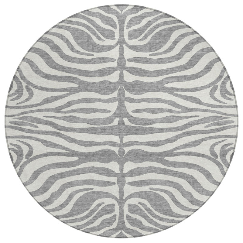Tapis intérieur lavable rond 8 po