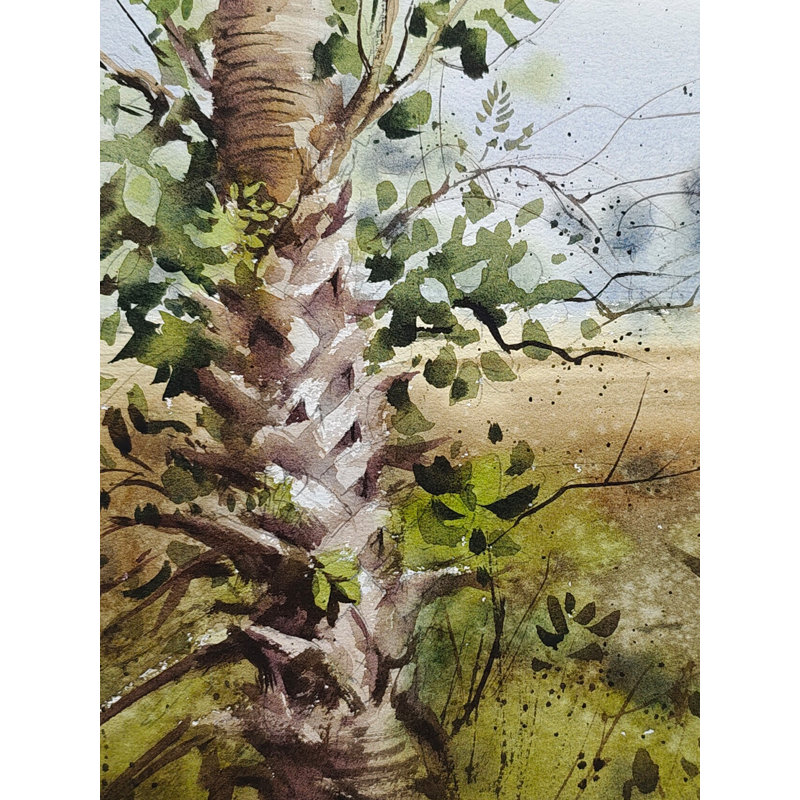 Paysage champêtre | Aquarelle par Achintya Hazra