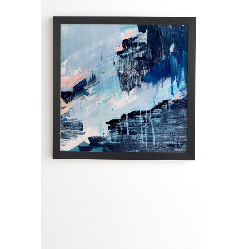 Impression d’art graphique vibes par alyssa hamilton, H 20 po x l 20 po x P 2 po, Armature en bambou, Pas de tapis