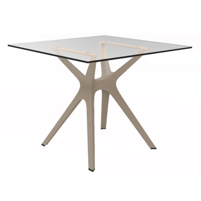 Vela S Square Outdoor Dining Table , 35.43'' in. W 35.43'' in. D
