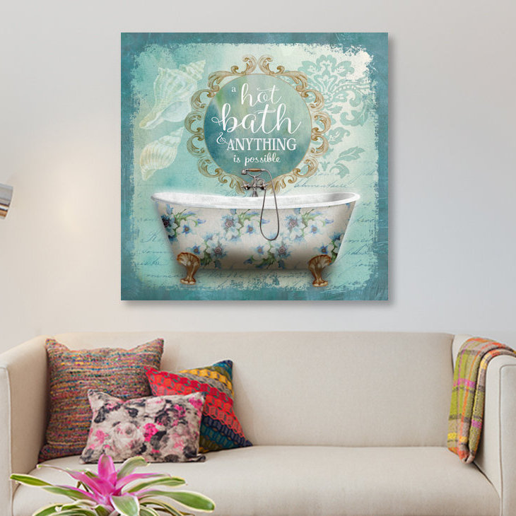 «Mirror Bath I», impression sur toile, H 12 po x l 12 po x P 0,75 po, Toile tendue, Pas de tapis