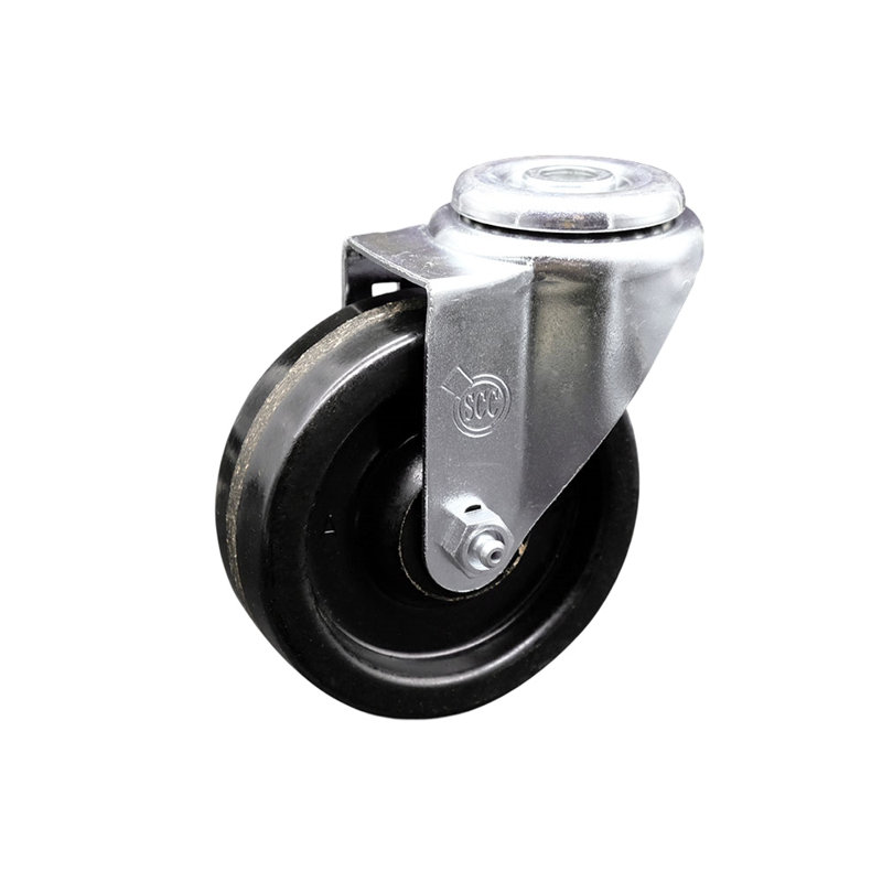 Roulettes pivotantes de 4 pouces avec boulon pivotant et marque de service