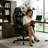 Adjustable Reclining Ergonomic Faux Leather Swiveling PC & Racing Game Chair(Set Of 2)-1317147754