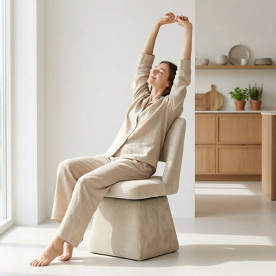Upholstered Swivel Dining Chair Set Of 2