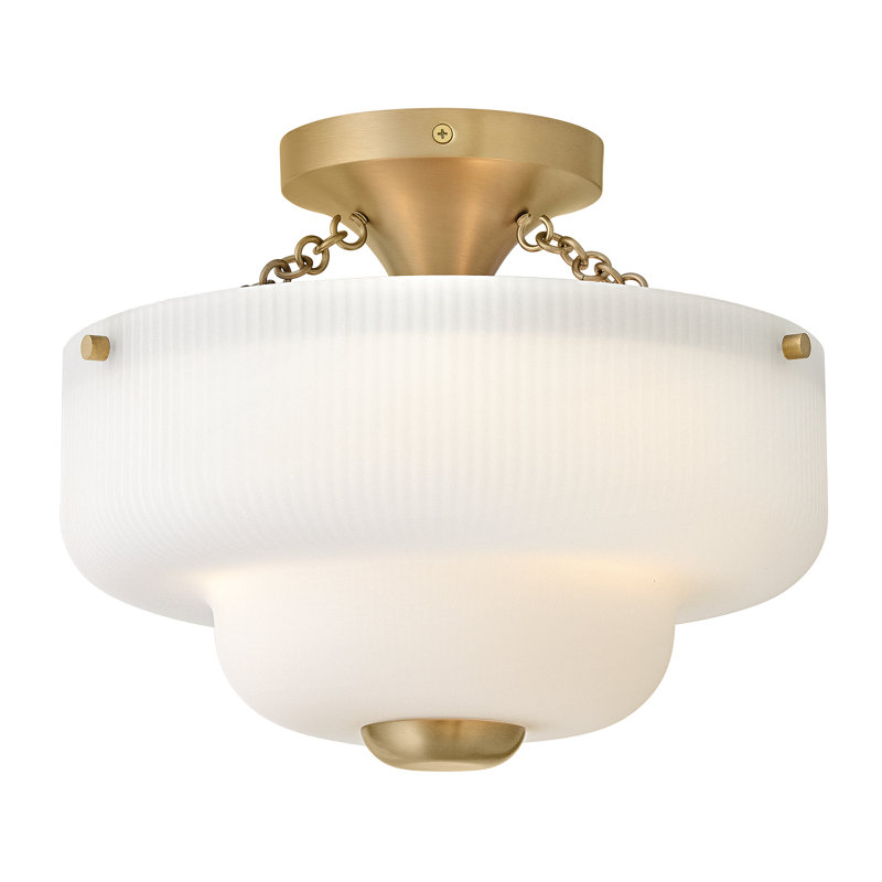 Hinkley Adella Small Semi-Flush Mount, White