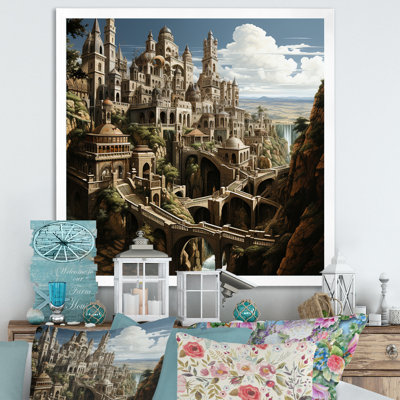 Dessin d'analyse d'une forteresse sur toile