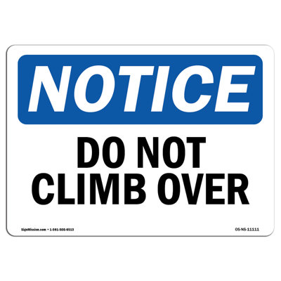 Do Not Climb over Sign