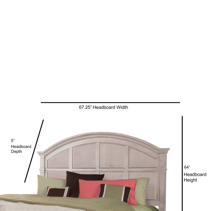 Wyarno Headboard, King, Antique Cobblestone White,