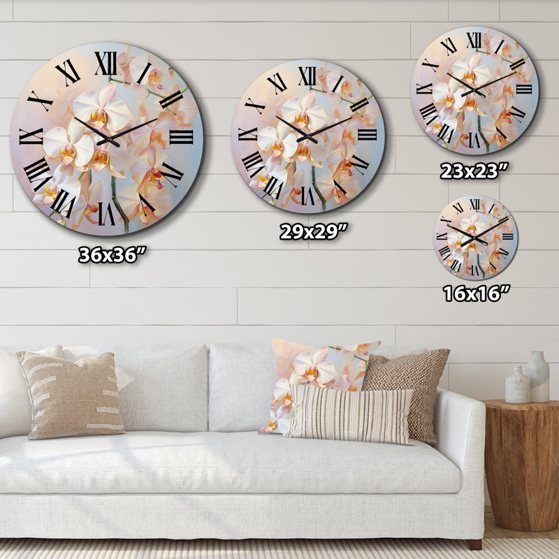 Chastin - Horloge murale florale, Petit