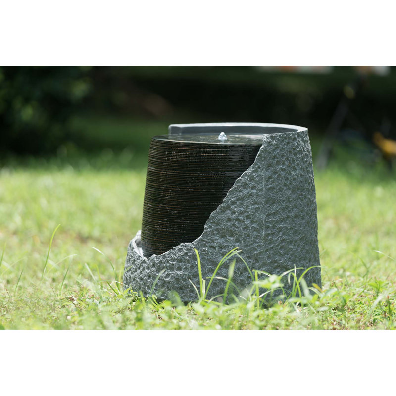 Kaitrin Weather Resistant Fountain with Light in Neutral Colors