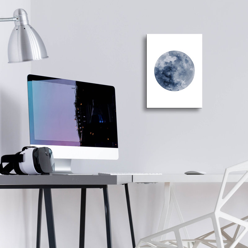  «Blue Moon» par Brandon Wong, art mural en verre acrylique, H 16 po x l 12 po x P 0,13 po