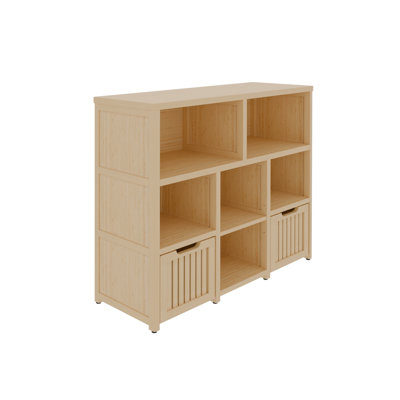 Bibliothèque en bambou à 8 cubes