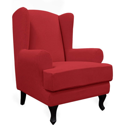 Polyester Blend Box Cushion Wingback Slipcover