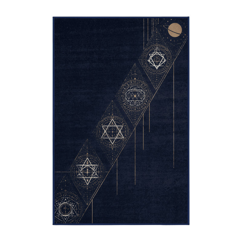 Tapis gris moelleux doux d'inspiration mondiale Suydam, 4 x 6