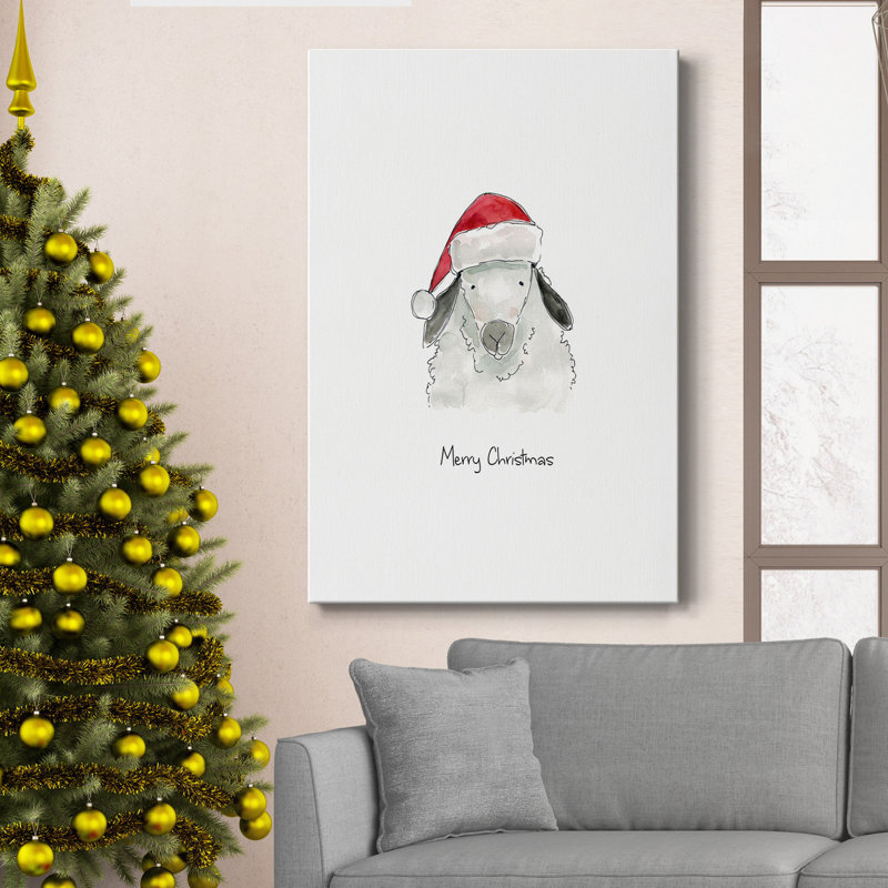 " Farm Christmas Sheep ", 48" H x 32" W x 1" D
