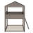Wood Bunk Bed With Roof, Window, Guardrail-273623678
