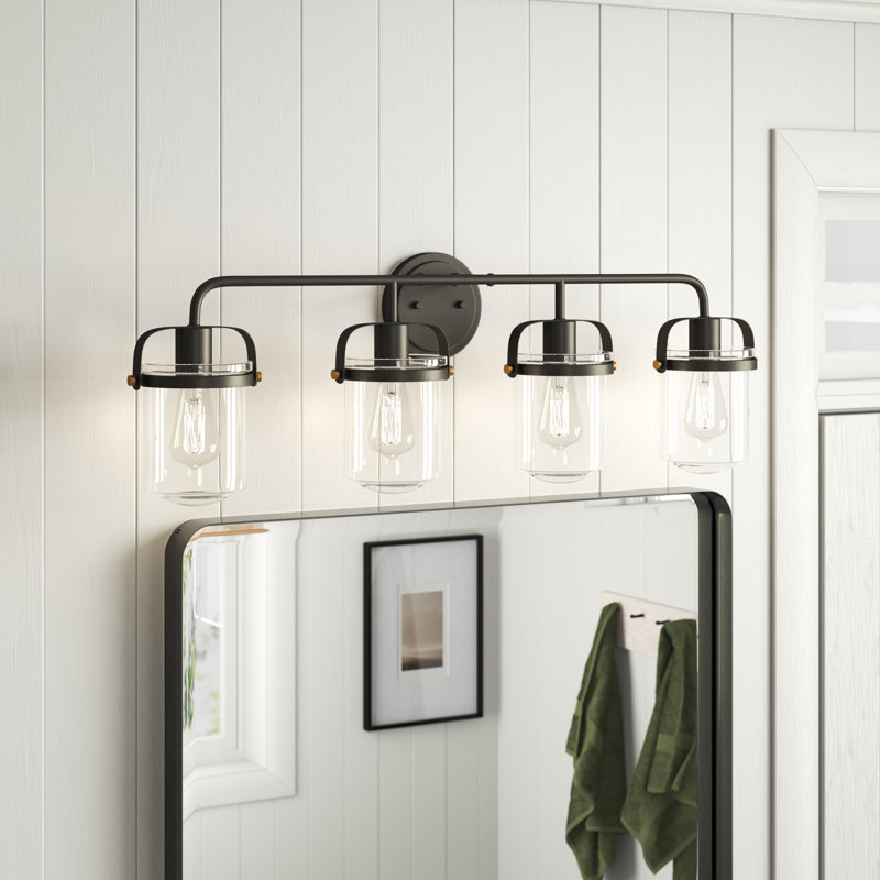 Georgetown 33" W 4-Light Dimmable Vanity Light, Oil Rubbed Bronze