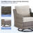 Maellys 4 Person Outdoor Seating Group With Square Fire Pit, Patio Conversation Set With Swivel Gliders And Side Tables-1192453193