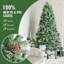 Arbre de Noël pin vert 6 pi et pommes de pin-1920837948