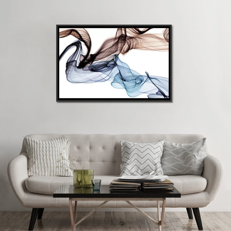 « the invisible world mouvement ii », impression sur toile, H 32 po x l 48 po x P 1,5 po, Toile avec cadre noir, Pas de tapis