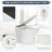 Advanced Smart Toilet | One-Piece Tankless Design, Adjustable Heated Seat, Auto Flush, Foot Sensor Activation, Blue Night Light, Knob Control, Power Outage Flush