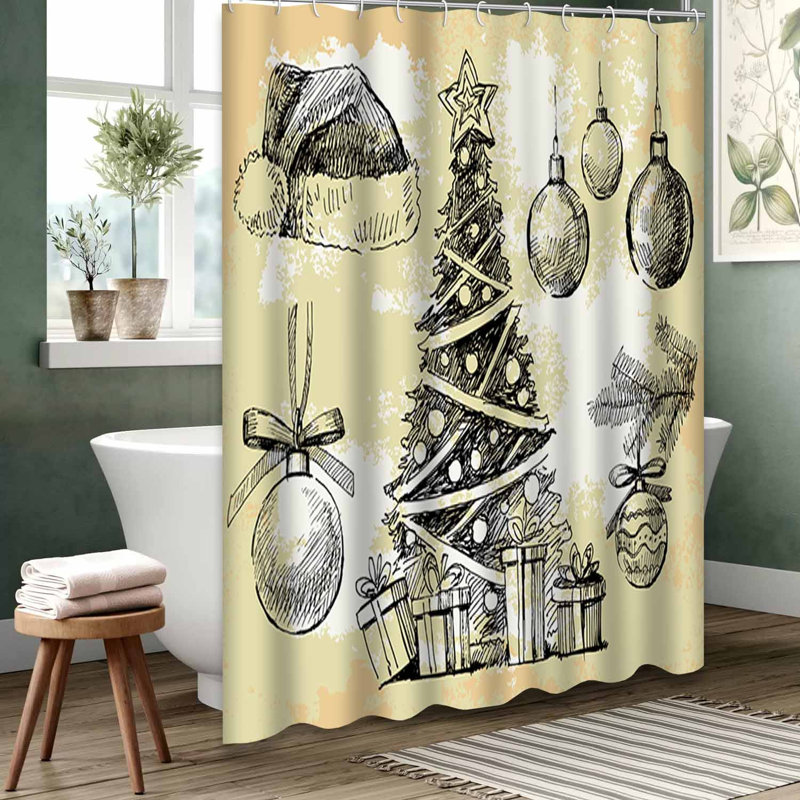 Rideau de douche transparent transparent, rideaux de douche pour la salle de bain avec 12 crochets, 72" L x 78" W