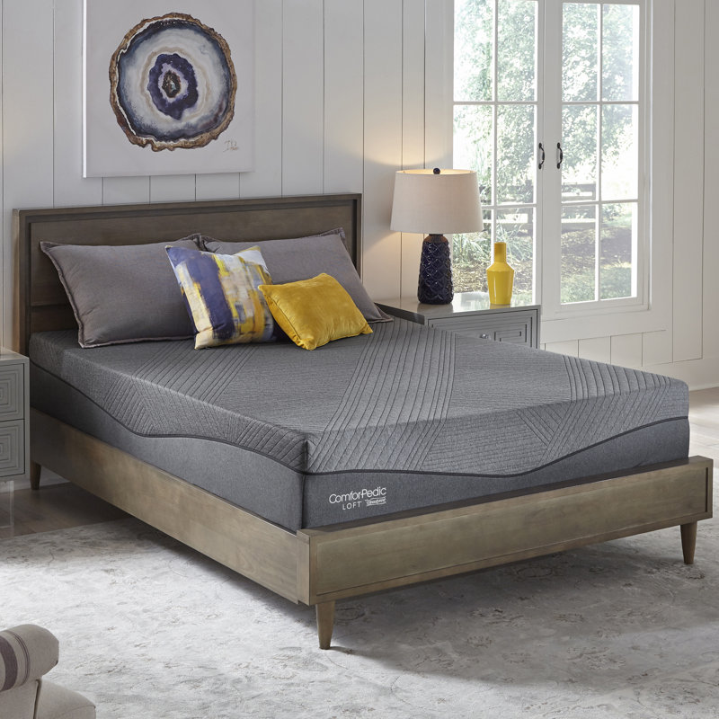 ComforPedic Loft from Beautyrest 12'' Medium Charcoal infused Memory Foam Mattress, Queen
