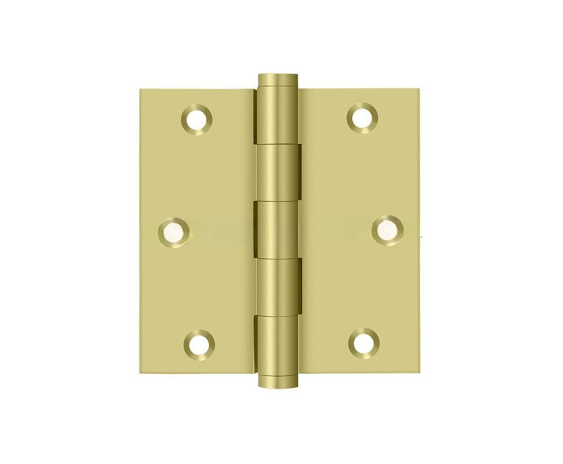 Charnière carrée en laiton poli 3-1 / 2 "x 3-1 / 2" Deltana DSB353, Laiton poli