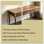 70.87"American-style retro rectangular red-brown solid wood office desk-2144222823