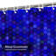 Rideau de douche abstrait hexagonal bleu à 12 crochets-129040533