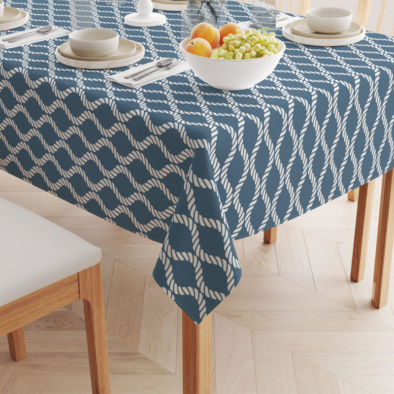 Erskine Geometric Tablecloth, 104" L x 60" W