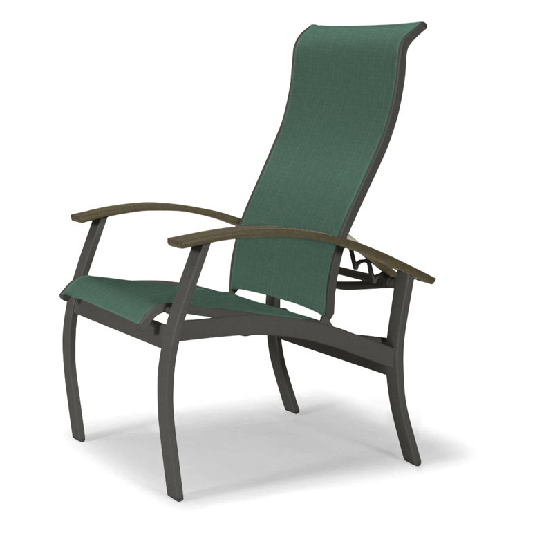Chaise de patio Askar, Beachwood, Graphite texturé, Vert forêt 22D Sunbrella® vert