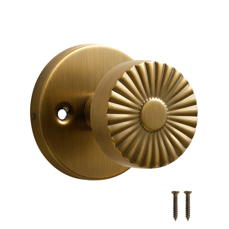 Faux bouton de porte MRML en laiton antique rétro, poignée anti-retournement à une face, bouton de porte de garde-robe d'intérieur