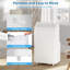 Climatiseur portatif 12 000 BTU - Unité CA 3 en 1 - Refroidit jusqu'à 550 pieds carrés avec déshumidificateur et ventilateur, télécommande et panneau tactile à DEL, mode veille, ensemble de fenêtre, fonctionnement silencieux (plateau blanc)