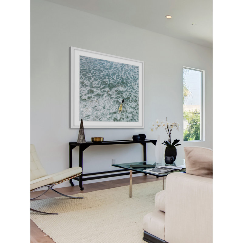 Choppy Waters by Karolis Janulis - Print, 81 cm H x 81 cm W, White Framed with Matte