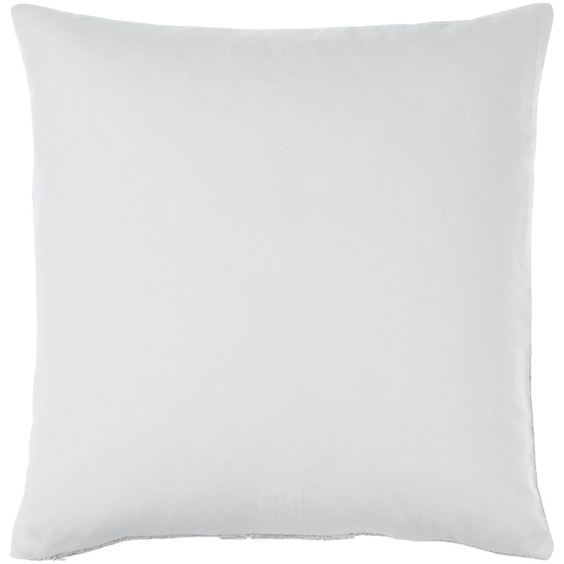 Housse de coussin en coton, Gris clair, 18 po x 18 po, Housse de coussin seulement - sans coussin