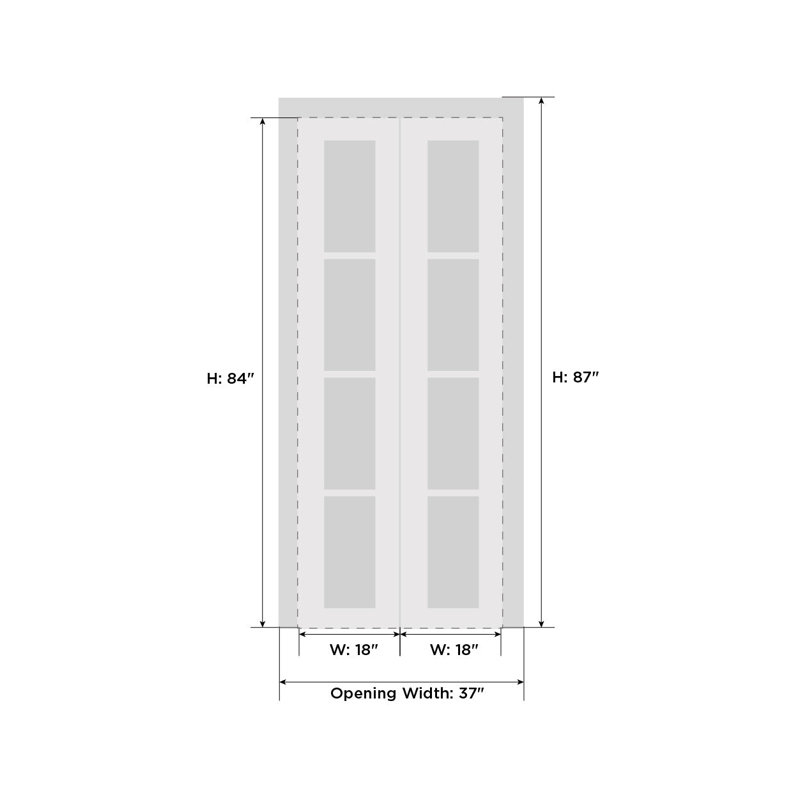 Porte standard à panneaux en bois massif, 36 po x 84 po