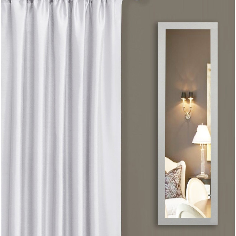 Metal Flat Wall Mirror, 24.5" H x 6.5" W