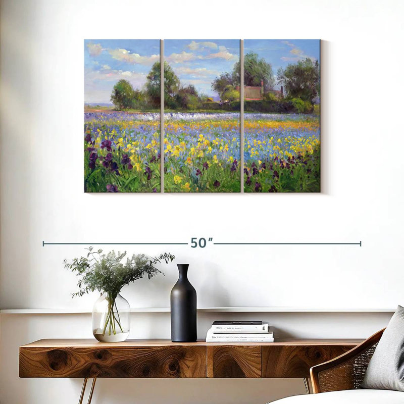 Alvord Farmstead And Iris Field, 24" H x 38" W