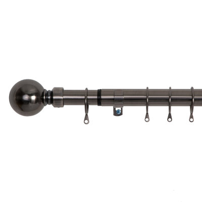 Nuha Iron Adjustable 2.8cm Single Curtain Rod