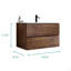 Meuble-lavabo mural de 30 po avec lavabo en céramique à un trou, grand meuble-lavabo flottant avec rangement pour salle de bain moderne, lavabo une pièce sans drain, pré-assemblé-126271641-126271642