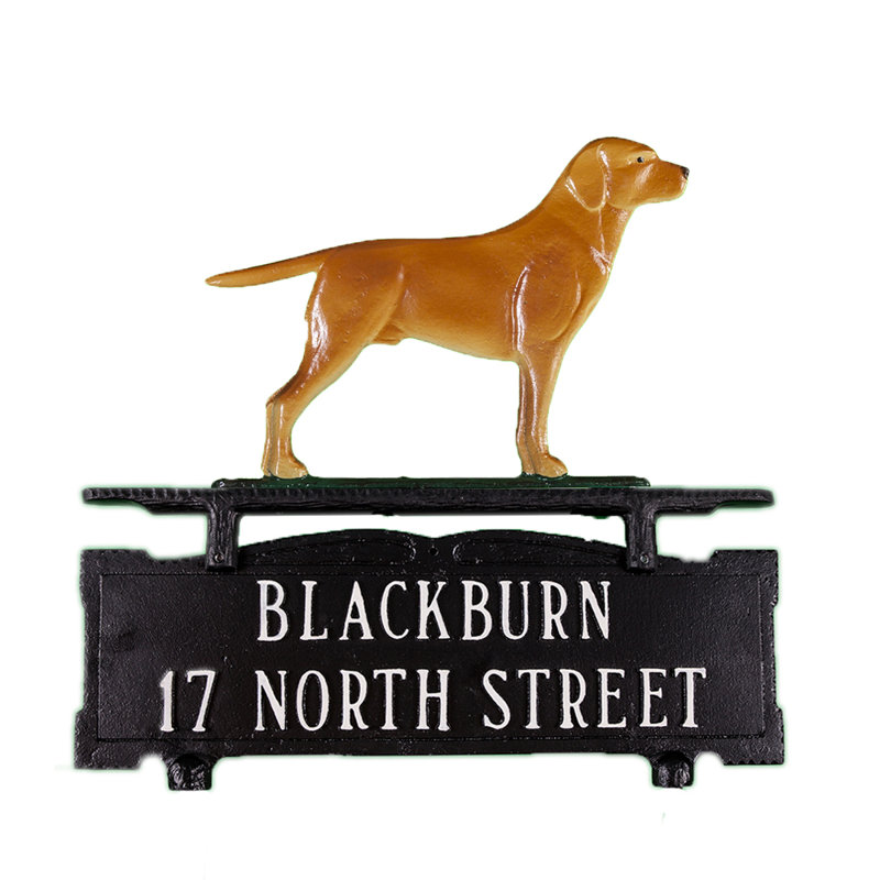 2-Line Mailbox Sign, Natural, Yes