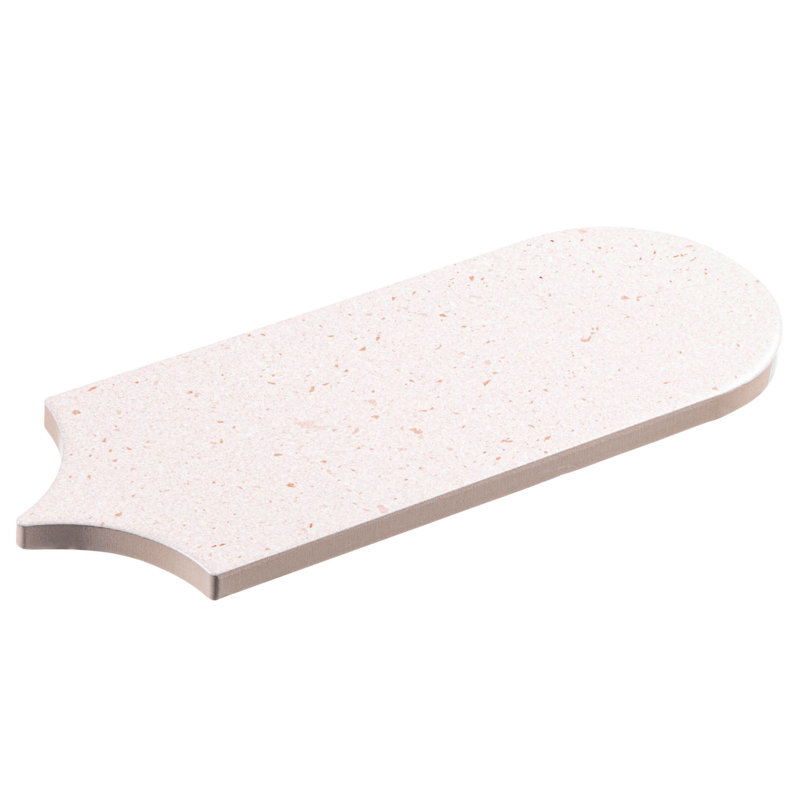 Picole Shanette 3-in. x 9-in. Popsicle Terazzo Look  Satin Ceramic Wall Tile, Baby Pink