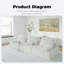 Canapé modulaire surdimensionné surdimensionné, ensemble de canapé de plancher Boucle de luxe, canapé convertible compressé pour une détente confortable dans le salon et des combinaisons gratuites-846905671