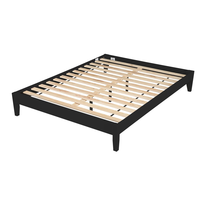Moscaritolo Wood Platform Bed, California King, Black