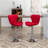 Ellston Upholstered Adjustable Swivel Barstools In Red, Set Of 2-1539713585