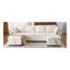 Canapé-lit modulaire 111,8 po avec canapé-lit polyvalent avec grand espace de rangement, deux ports USB et deux porte-gobelets pour le salon, beige