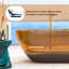 Baignoire de trempage autoportante en résine semi-transparente 69 po x 30 po Marfa-102880170